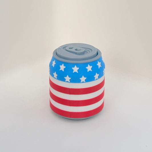 Red, White and Blue Soda Can Clicker