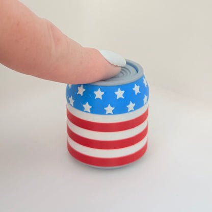 Red, White and Blue Soda Can Clicker