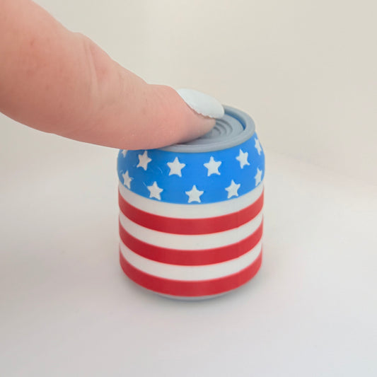 Red, White and Blue Soda Can Clicker